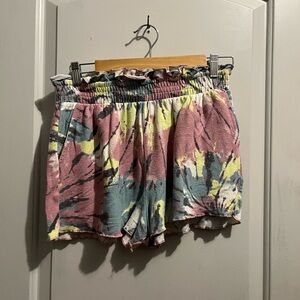 Floral Print Women's Matching Set - shorts and tank